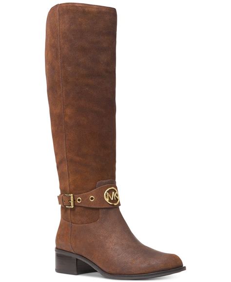 michael kors heather wide calf boot|Michael Kors finley flat bootie.